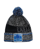 Holton Wildcat Heather Striped Pom Beanie