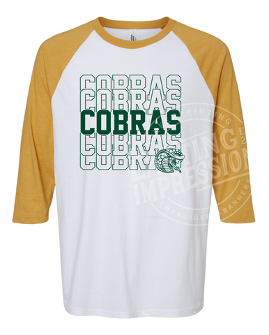 Jackson Heights Mustard Baseball Tee