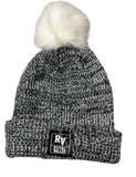 Royal Valley Black Pom Beanie