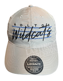 Holton Wildcats Silver Unstructured Lines Hat